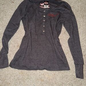 Harley Davidson Women's Henley Top